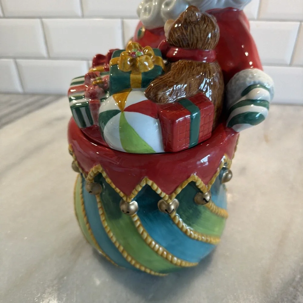 Vintage Rare1990's Bob Mackie Home Collection Santa Cookie Jar GW995